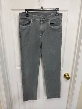 Faherty Gray Terry Stretch 5 Pocket Pants Size 31x28 Casual Comfy Office